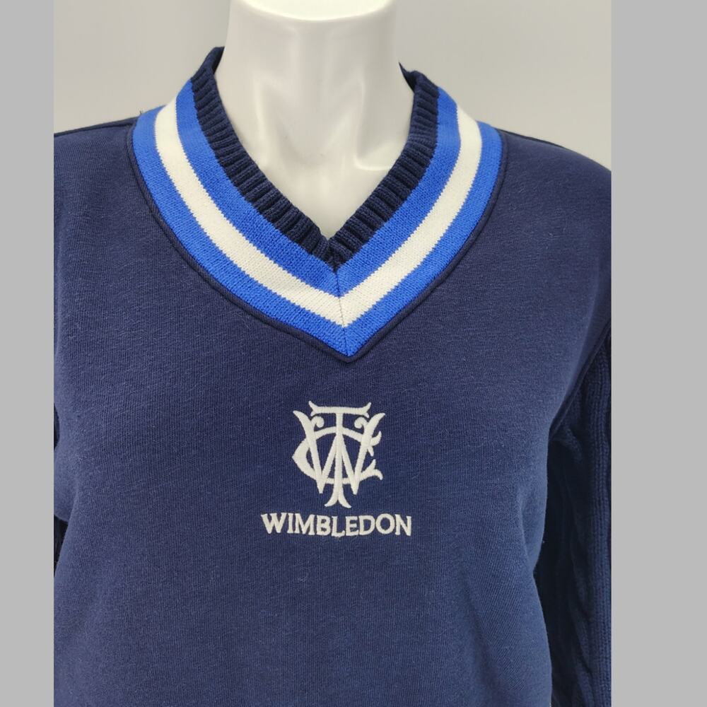 Polo Ralph Lauren Wimbledon 2026 Hybrid Cable Knit Sweatshirt Navy Small - Picture 10 of 16